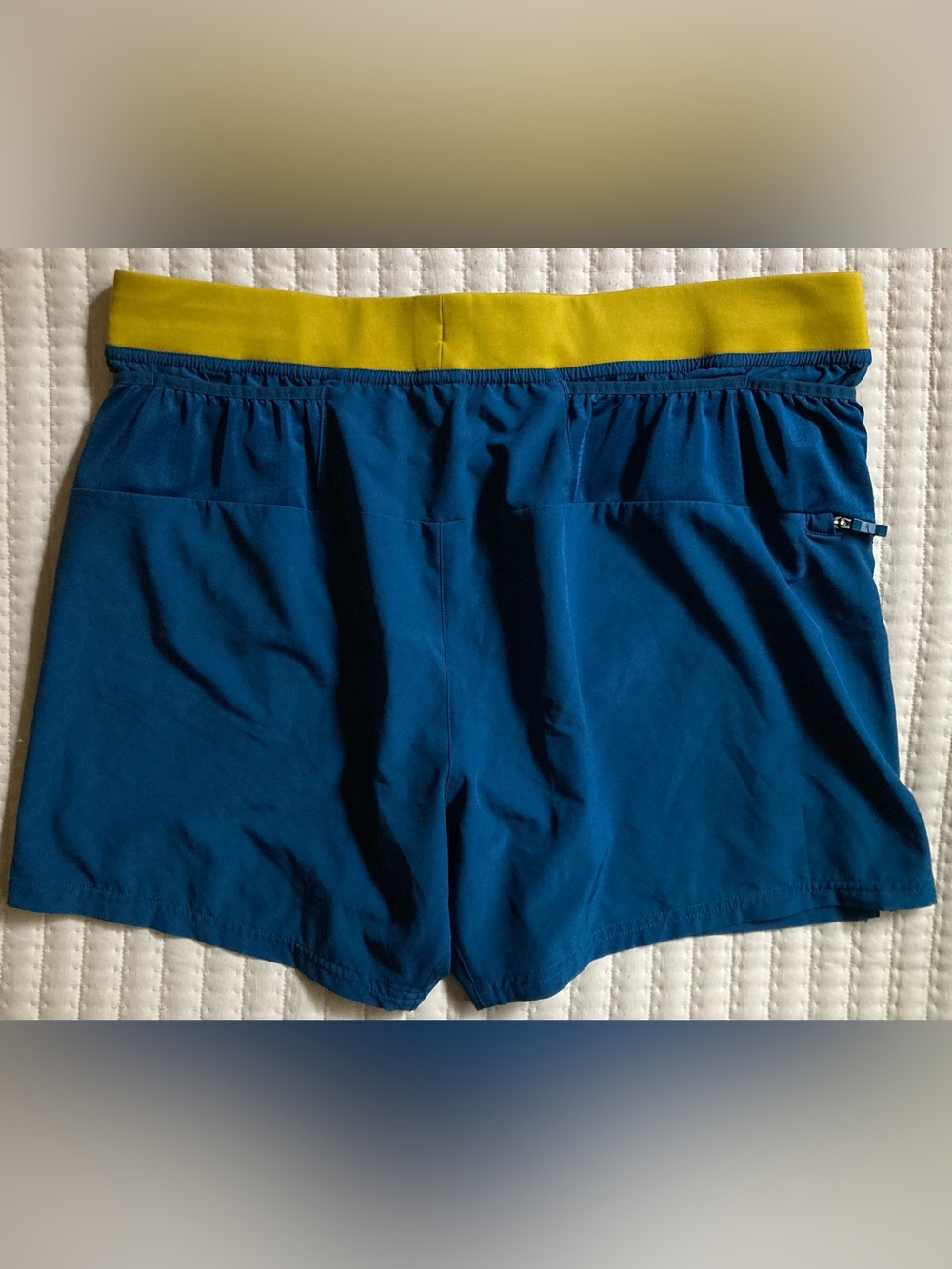 Brooks Sherpa Running Shorts Men’s Large 5” Blue Gym Athletic Lined Pockets Yoga - Picture 3 of 10